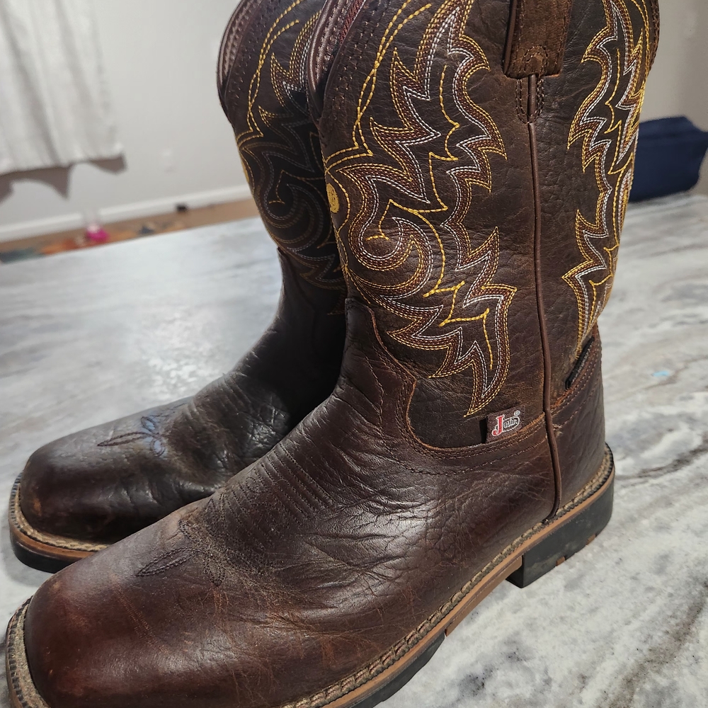 Justin Boots Brown Leather Western Footwear